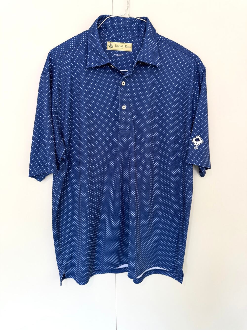 DONALD ROSS Men's Bradenton Country Club Short Sleeve Polka Dot Polo